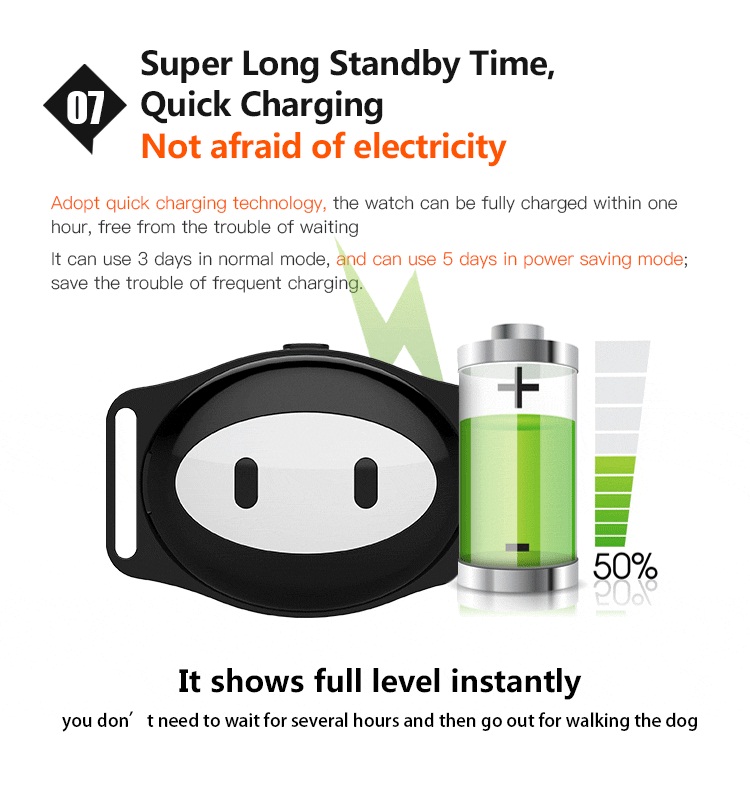 Tracker Dog Collar Waterproof  5Days Standby Geo-fence Mini GPS Tracker Cat GPS Collar Voice Call