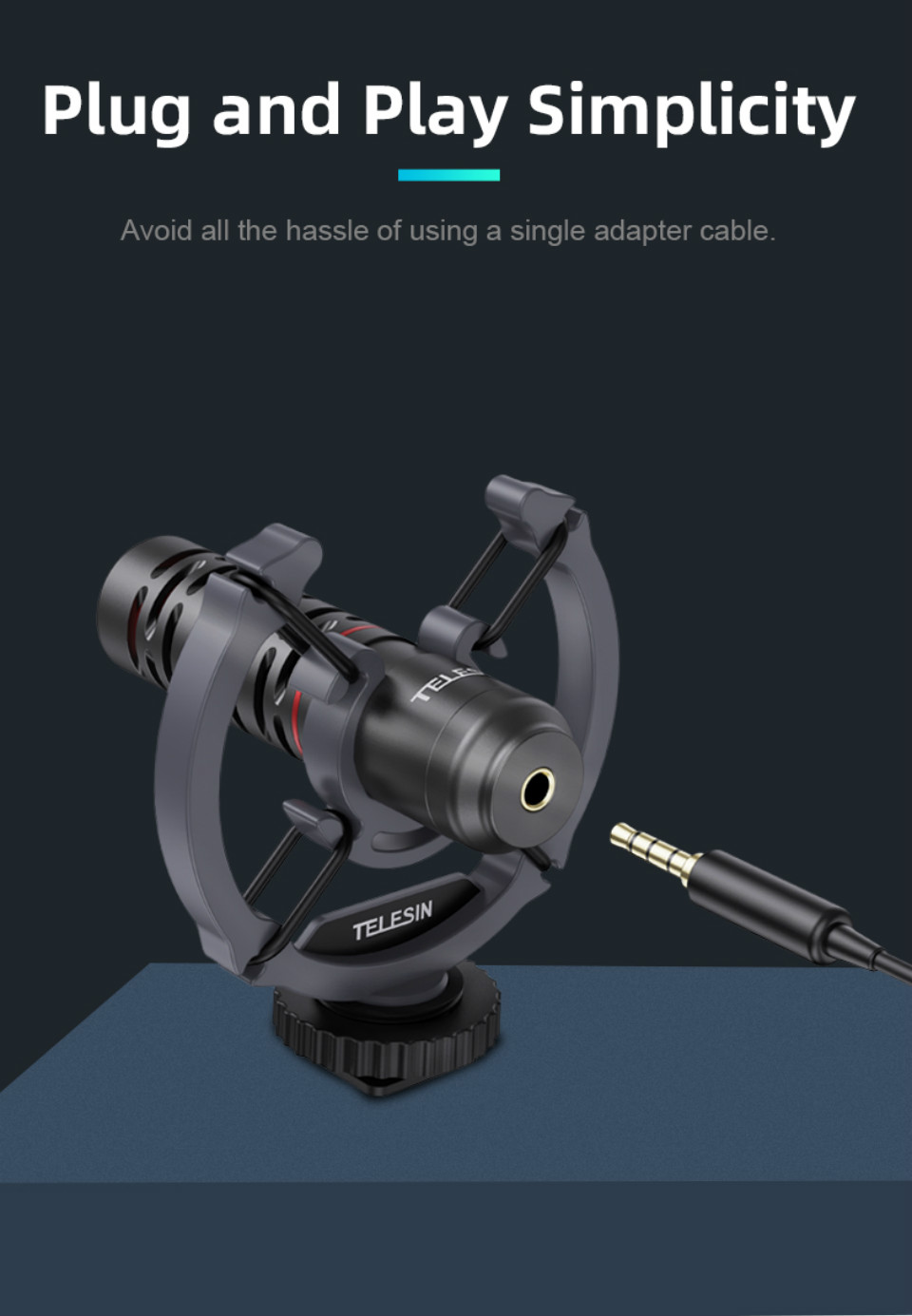 3.5 mm Condenser Recording Microphone on-Camera Universal for iPhone Android Canon Sony SLR DSLR Mac Tablet Vlogging