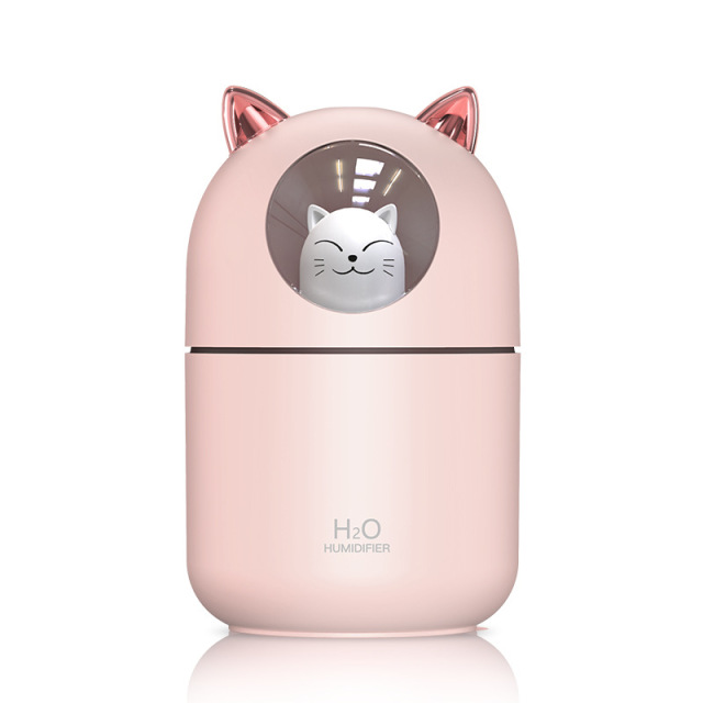 DADAWINDY Portable 300ml Electric Air Humidifier Aroma Oil Diffuser USB Cool Mist Sprayer with Colorful Night Light for Home
