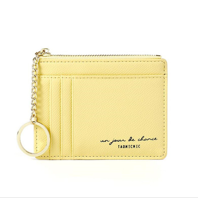 New Women Wallets Zipper PU Leather Coin Purse Mini Key Chain Small Wallet Multi-card Bit Card Holder Card Holder