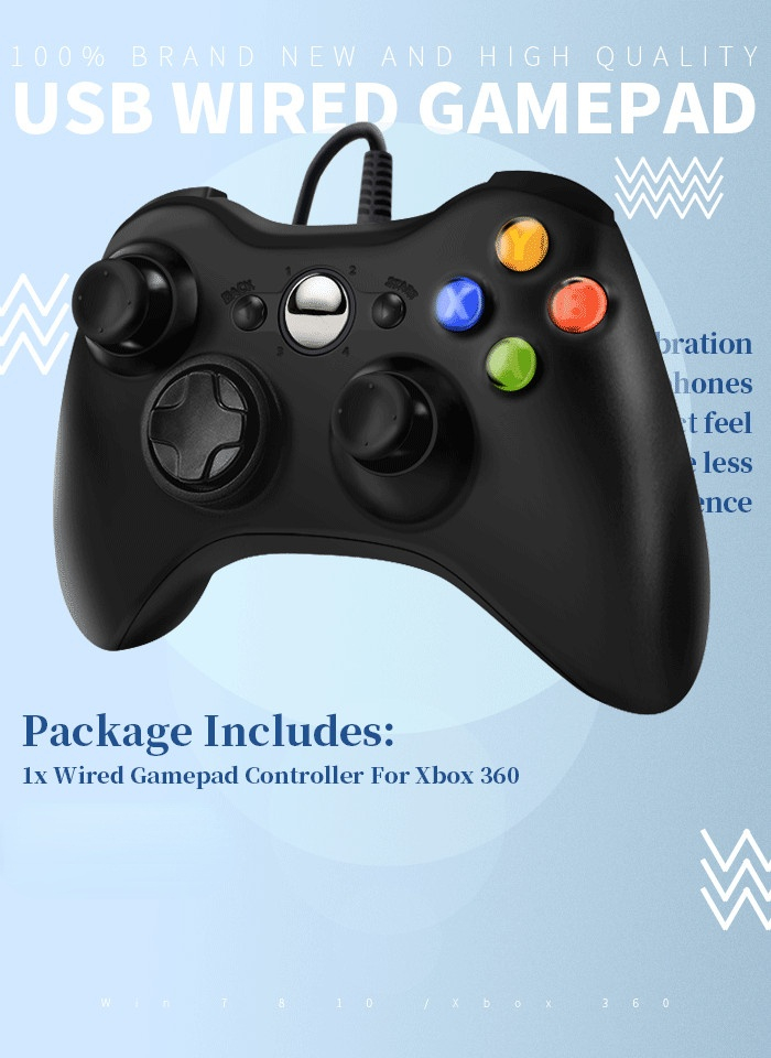 USB Wired Gamepad For Xbox 360 Controller Joystick For Official Microsoft PC Controller For Windows 7 8 10
