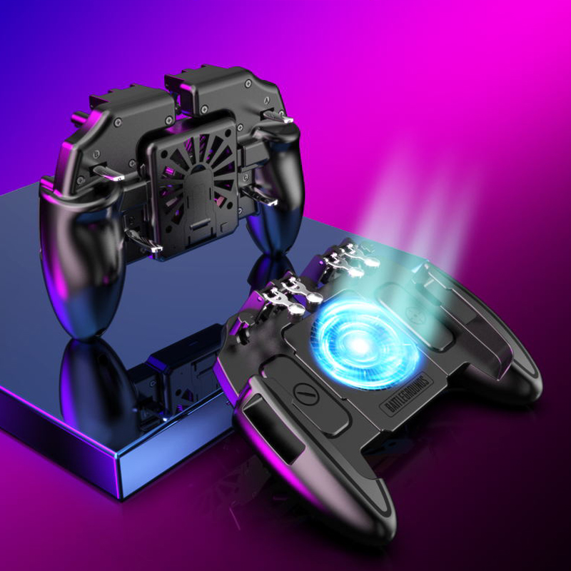 For PUBG Mobile Controller Gamepad With Cooler Cooling Fan For iOS Android For Samsung Galaxy L2 R2 Operation Joystick Cooler