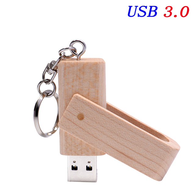 USB 3.0 wooden rotatable usb flash drive pendrive