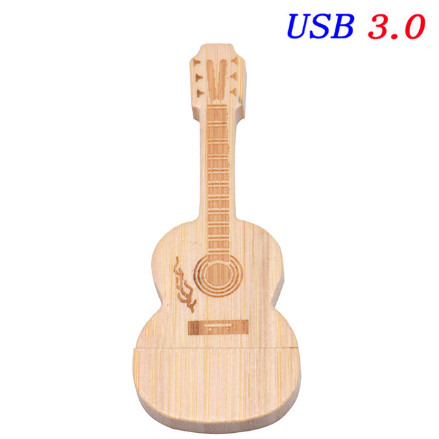 wooden guitar violin music usb flash drive hearts pendrive