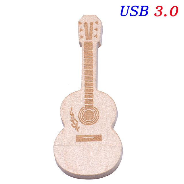 wooden guitar violin music usb flash drive hearts pendrive