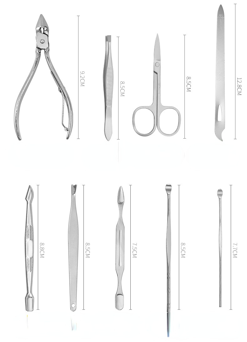 19pcs/set Pruning Nail Clippers Cutting Pliers Set Single Nail Groove Pedicure Inflammation Dead Skin Clipper Tool Home Tool