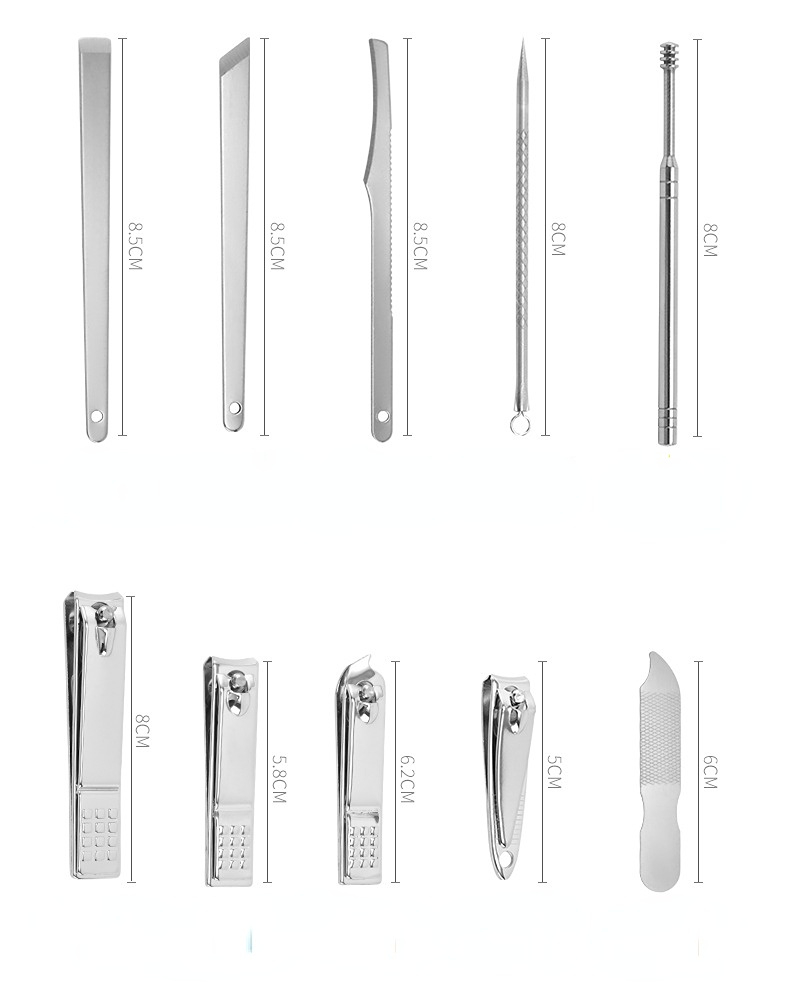 19pcs/set Pruning Nail Clippers Cutting Pliers Set Single Nail Groove Pedicure Inflammation Dead Skin Clipper Tool Home Tool