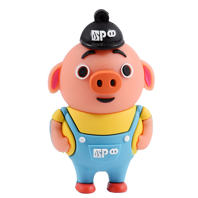 Cartoon Pig Usb Flash Drive 64GB 32GB Pen Drive Real Capacity Usb Stick
