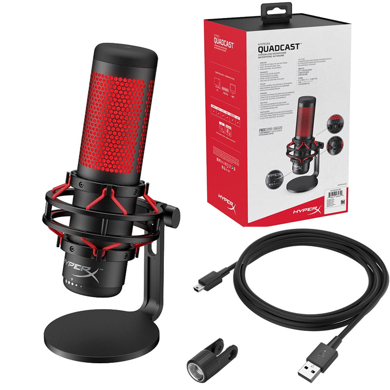 Professional Electronic Gaming Microphone Computer Sports Live Microphone Red Microphone Device