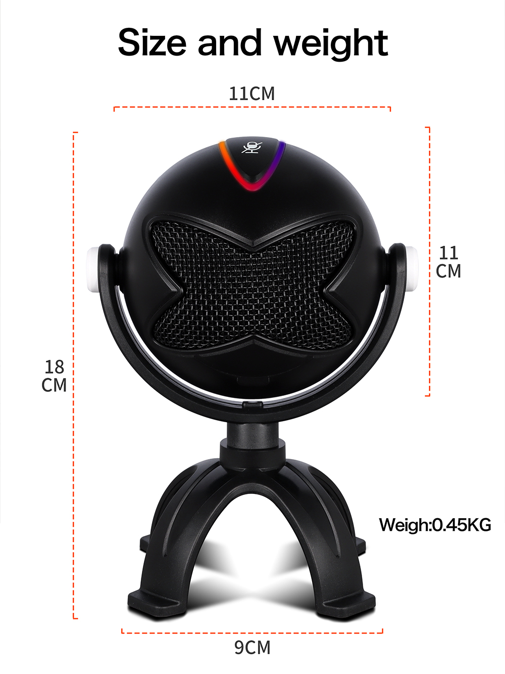 USB condenser microphone for recording MIC of YouTube Skype game streaming media karaoke