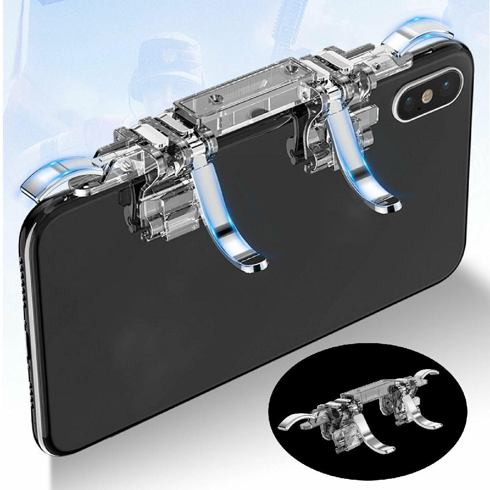 New K19 PUBG Game Controller Gamepad Joystick L1R1 Metal Trigger Button Free Fire Shooting Gamepad For iPhone Android Phone