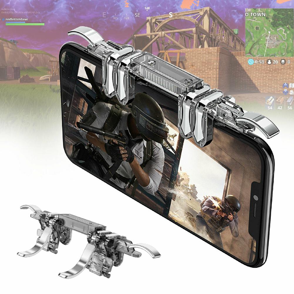 New K19 PUBG Game Controller Gamepad Joystick L1R1 Metal Trigger Button Free Fire Shooting Gamepad For iPhone Android Phone