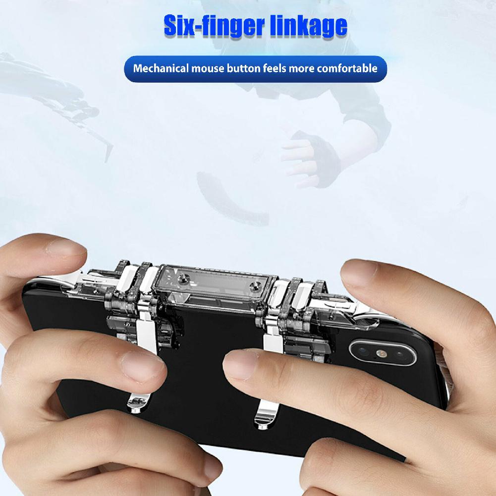 New K19 PUBG Game Controller Gamepad Joystick L1R1 Metal Trigger Button Free Fire Shooting Gamepad For iPhone Android Phone