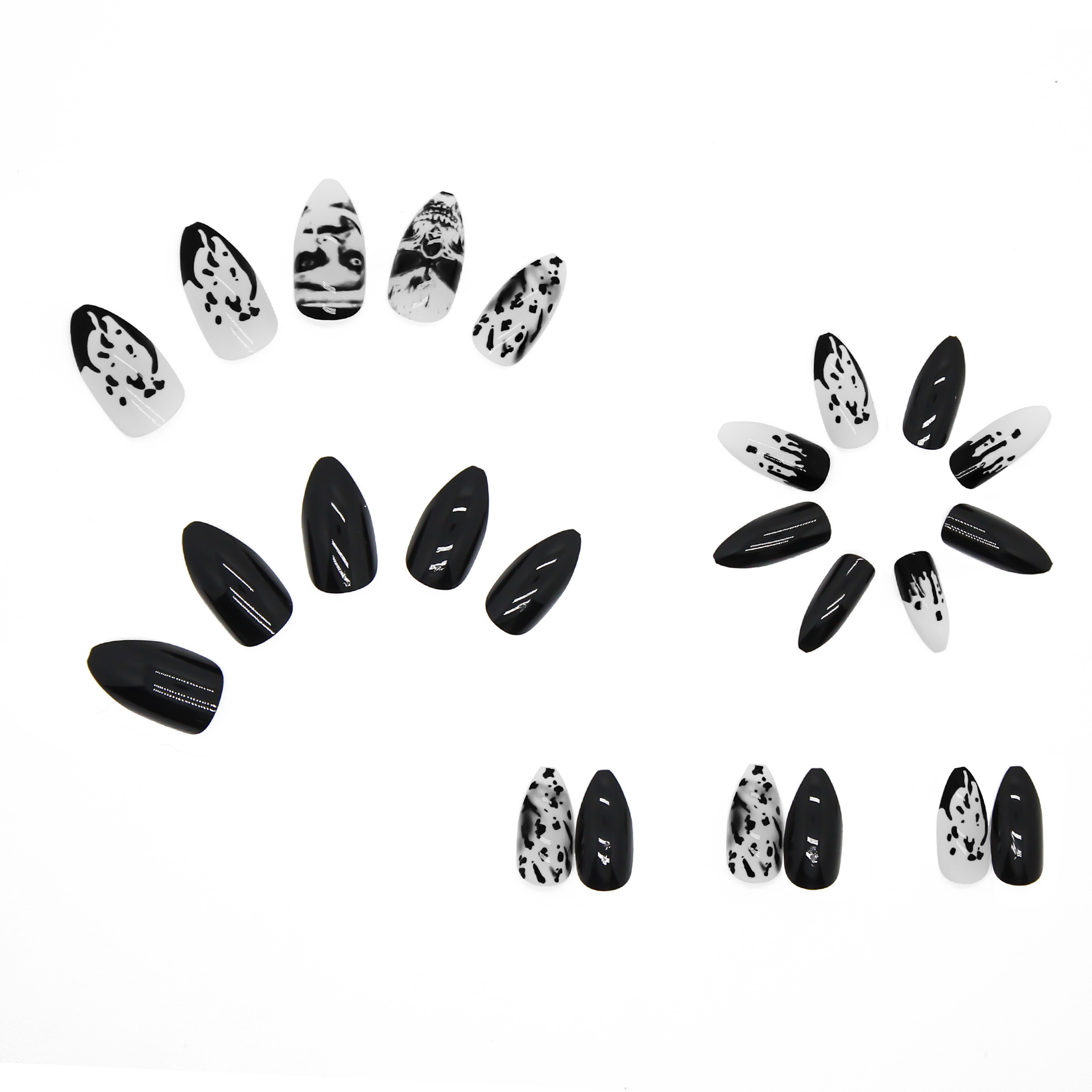 Water Ink Drop Nails Wearable Nail Stickers Removable Finished Nail Art