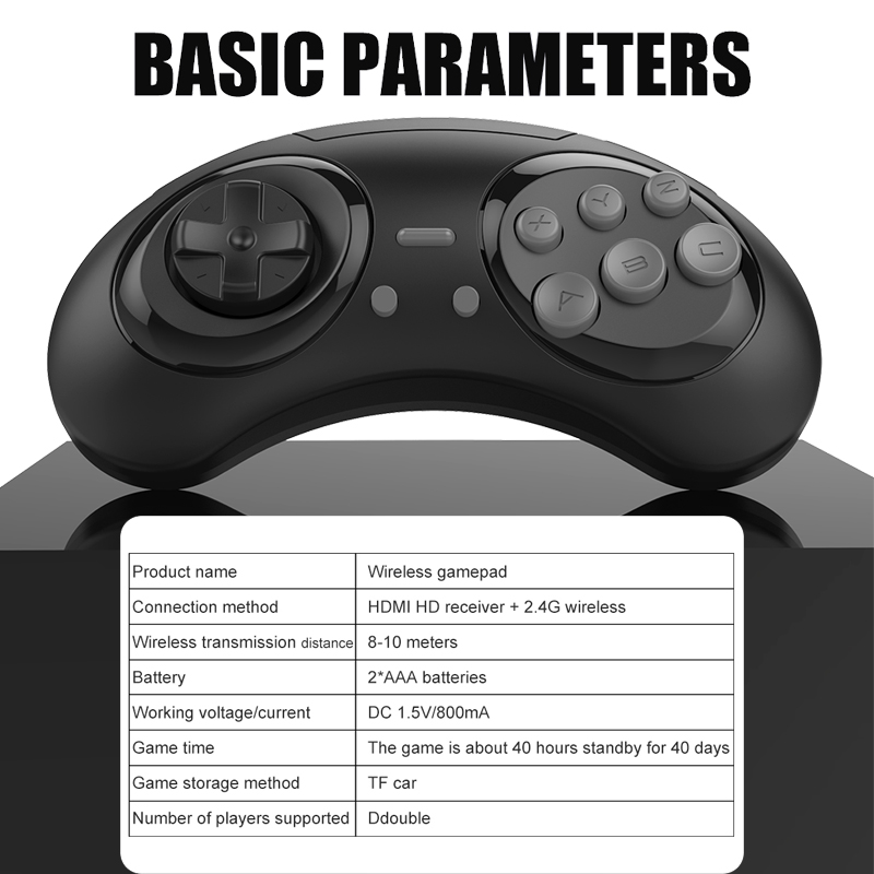 Retro Game Stick 4K Family Video Game Console With 2.4G Wireless Controller Gamepad Built-in Games For Children