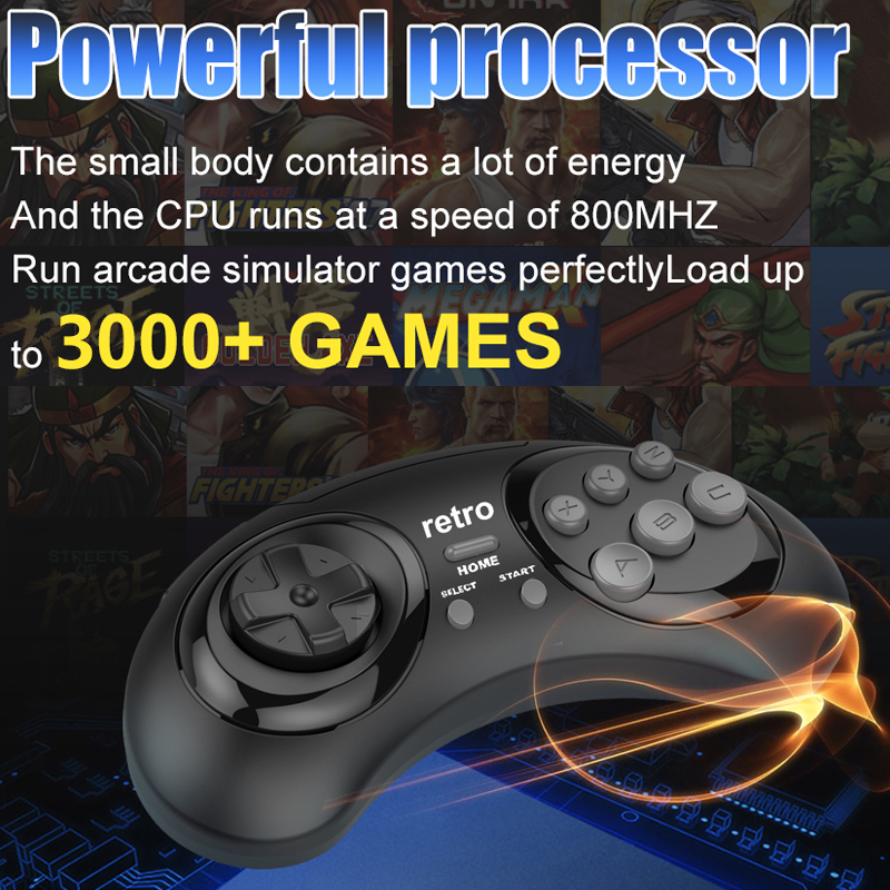 Retro Game Stick 4K Family Video Game Console With 2.4G Wireless Controller Gamepad Built-in Games For Children