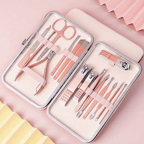 7/10/12/16/18pcs Manicure Cutters Nail Clipper Set Household Stainless Steel Ear Spoon Nail Clippers Pedicure Nail Scissors Tool