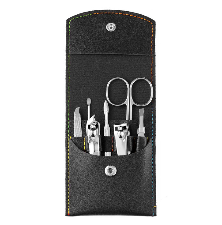 7 Pcs Professional Nail Cutter Pedicure Scissors Set Stainless Steel Eagle Hook Portable Manicure Nail Clipper Tool Set