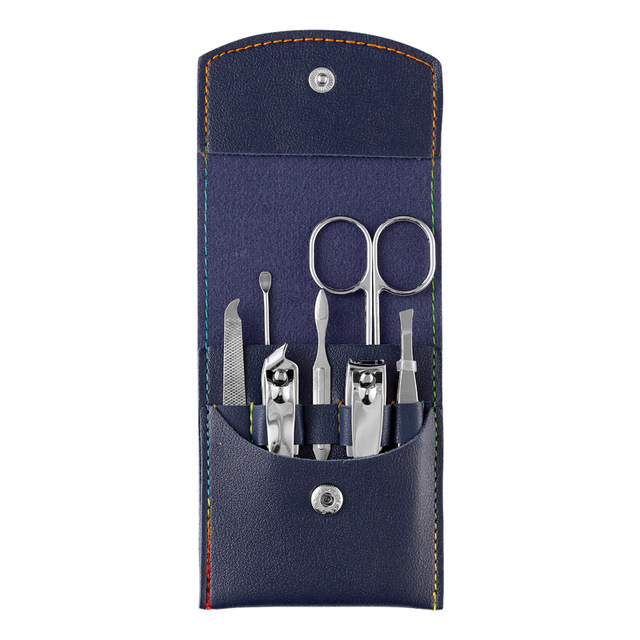 7 Pcs Professional Nail Cutter Pedicure Scissors Set Stainless Steel Eagle Hook Portable Manicure Nail Clipper Tool Set