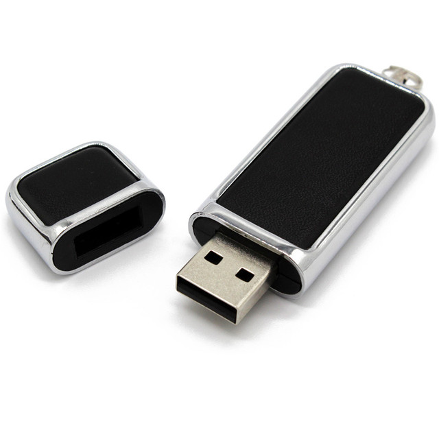 leather with key chain model usb flash drive