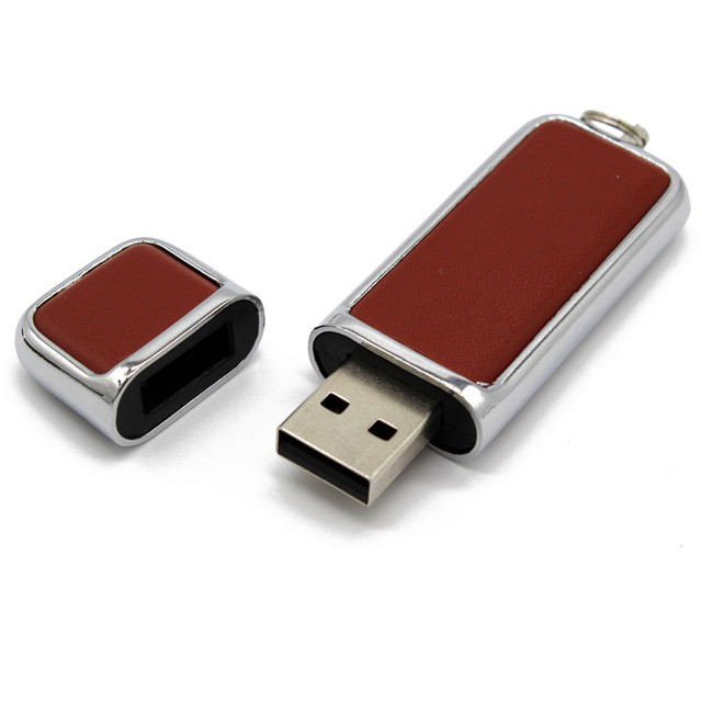 leather with key chain model usb flash drive