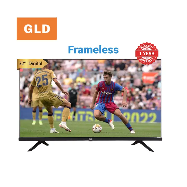 GLD 32″ Frameless HD LED Digital TV, Built-in Decoder Function for Digital Channels, Ready to Use, USB,VGA, 3HDMI, AV/RF Ports, 12 Months Warranty(LE3200R1-T2)