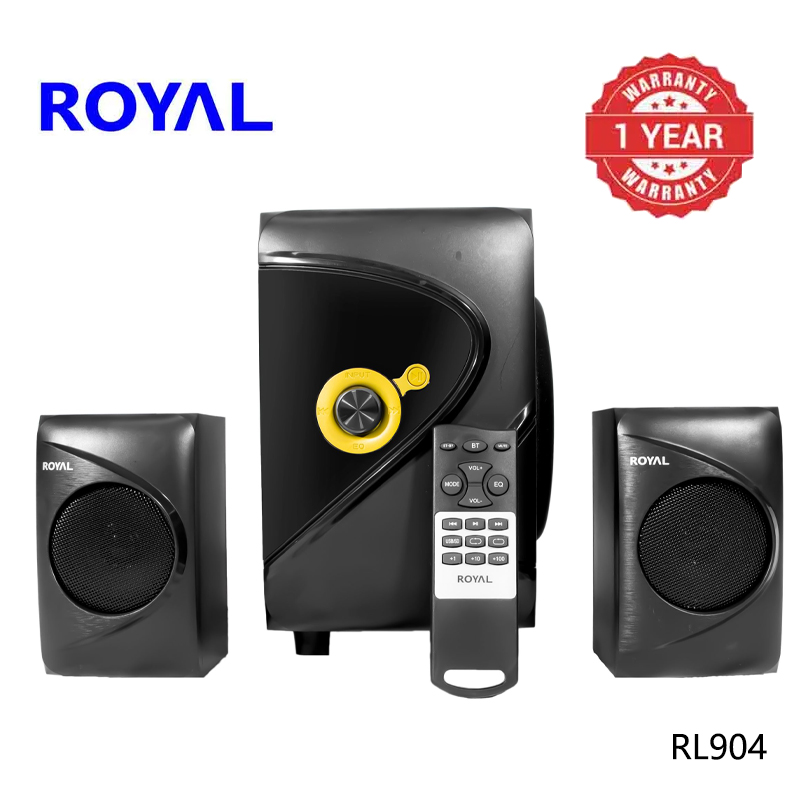 ROYAL 2.1CH Speaker System 45W – RL904 with 1 Year Warranty Black electronics and appliances home audio home theater speaker system BlackBlack