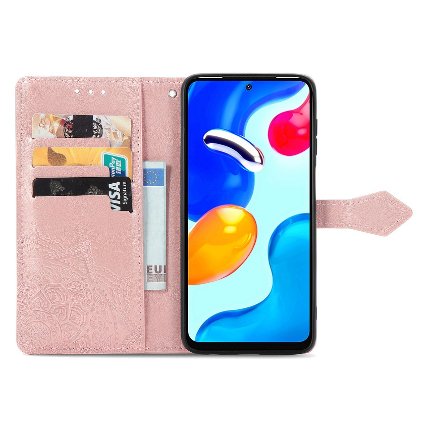 Leather Phone Case Flip Cover for Xiaomi Redmi Note 11 6.43'' / Xiaomi Redmi Note 11S Flower Fashion Leather Magnetic Full Body Shockproof Stand Flip Wallet Case Cover