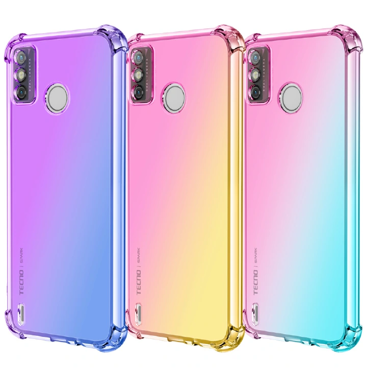Phone Case for Tecno Spark Go 2020 6 GO 7 7T Camon 12 Air 16 Premier Camon 17 17P  Camon 18i 18 18P Camon18 Premier  Drop-resistant gradient