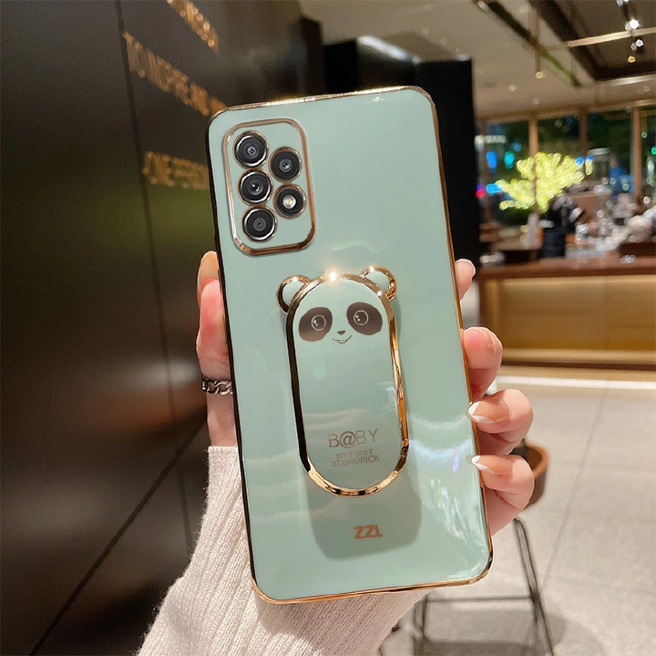 Phone Case for Samsung Galaxy A04 A04S A14 M13 M33 A73 A53 A33 A23 A13 A72 A52 A32 A22 A12 A21S A71 A51 A31 A21S A11 A50 A30 A03S Panda stents Silicone Fall protection Case