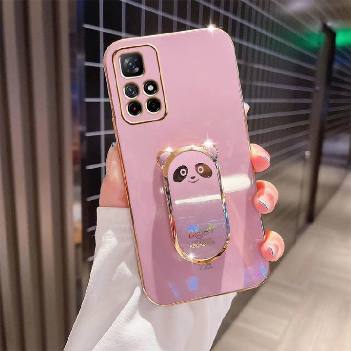 Phone Case for Redmi 12C 10C 10A 10 9A 9C 9T Note 12 Pro Plus 12 11 10 9 8 Pro 11S 10S 9S Mi 12T 11T Pro 12 11 Lite Xiaomi POCO M4 X4 X5 Pro M5S F3 F4 GT Panda Stents Silicone Fall Protection Cover