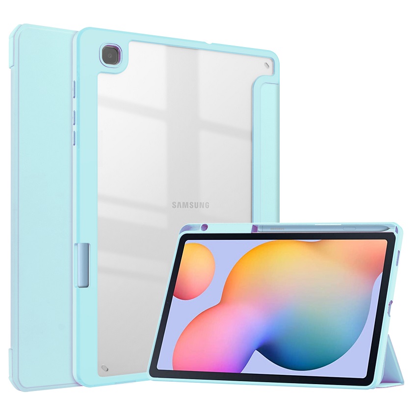 Tablet Case For Samsung Galaxy Tab S6 Lite (2022)SM-P613 SM-P619 / (2020) SM-P610/P615 with S Pen Holder, Shockproof Cover with Clear Back, Auto Wake/Sleep
