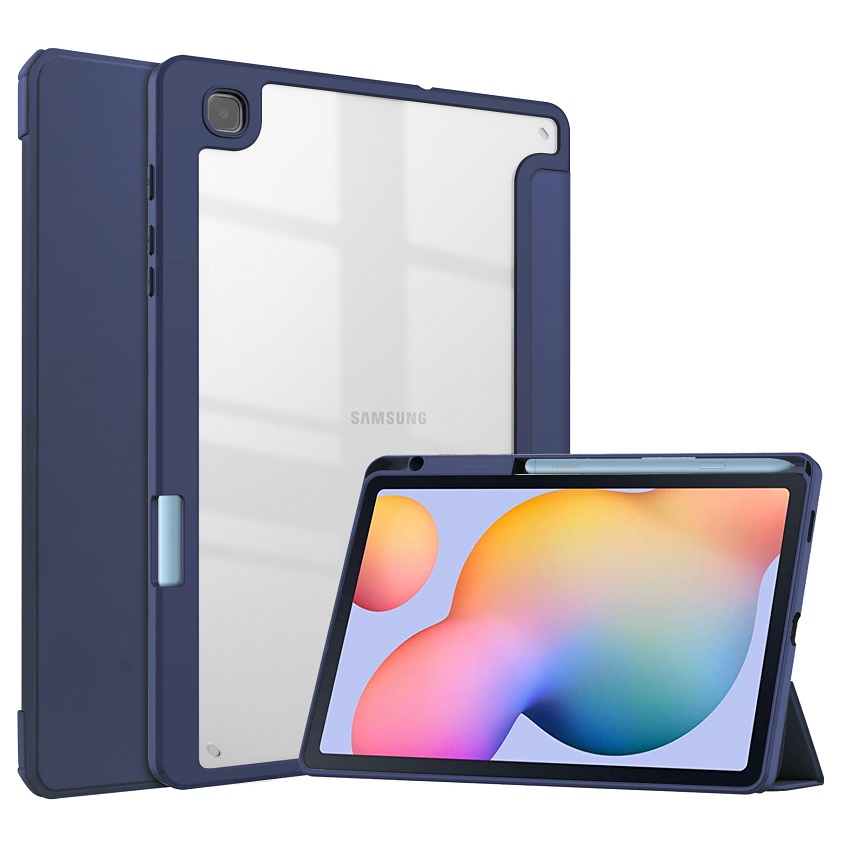 Tablet Case For Samsung Galaxy Tab S6 Lite (2022)SM-P613 SM-P619 / (2020) SM-P610/P615 with S Pen Holder, Shockproof Cover with Clear Back, Auto Wake/Sleep