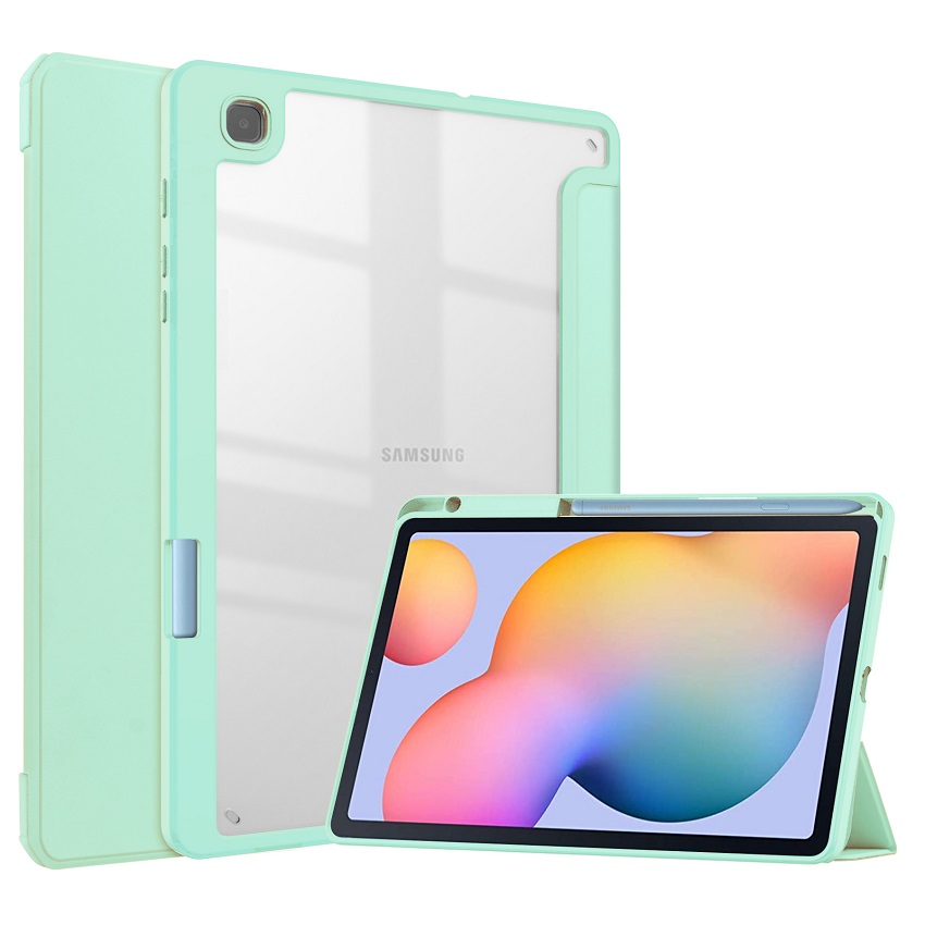 Tablet Case For Samsung Galaxy Tab S6 Lite (2022)SM-P613 SM-P619 / (2020) SM-P610/P615 with S Pen Holder, Shockproof Cover with Clear Back, Auto Wake/Sleep