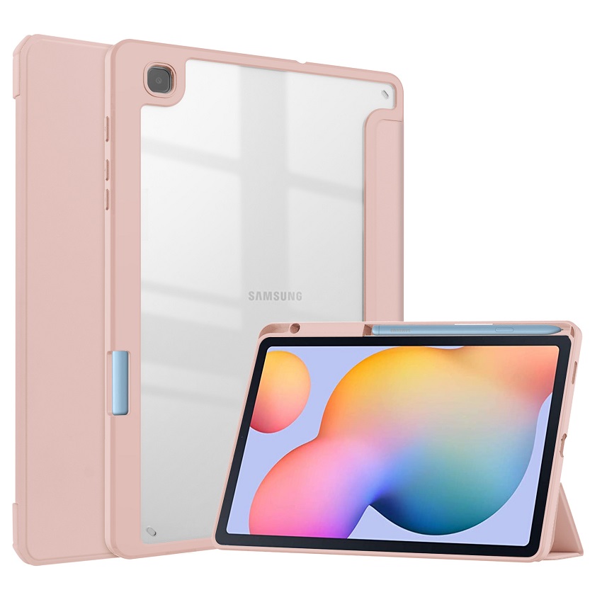 Tablet Case For Samsung Galaxy Tab S6 Lite (2022)SM-P613 SM-P619 / (2020) SM-P610/P615 with S Pen Holder, Shockproof Cover with Clear Back, Auto Wake/Sleep