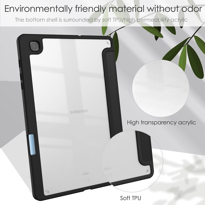 Tablet Case For Samsung Galaxy Tab S6 Lite (2022)SM-P613 SM-P619 / (2020) SM-P610/P615 with S Pen Holder, Shockproof Cover with Clear Back, Auto Wake/Sleep