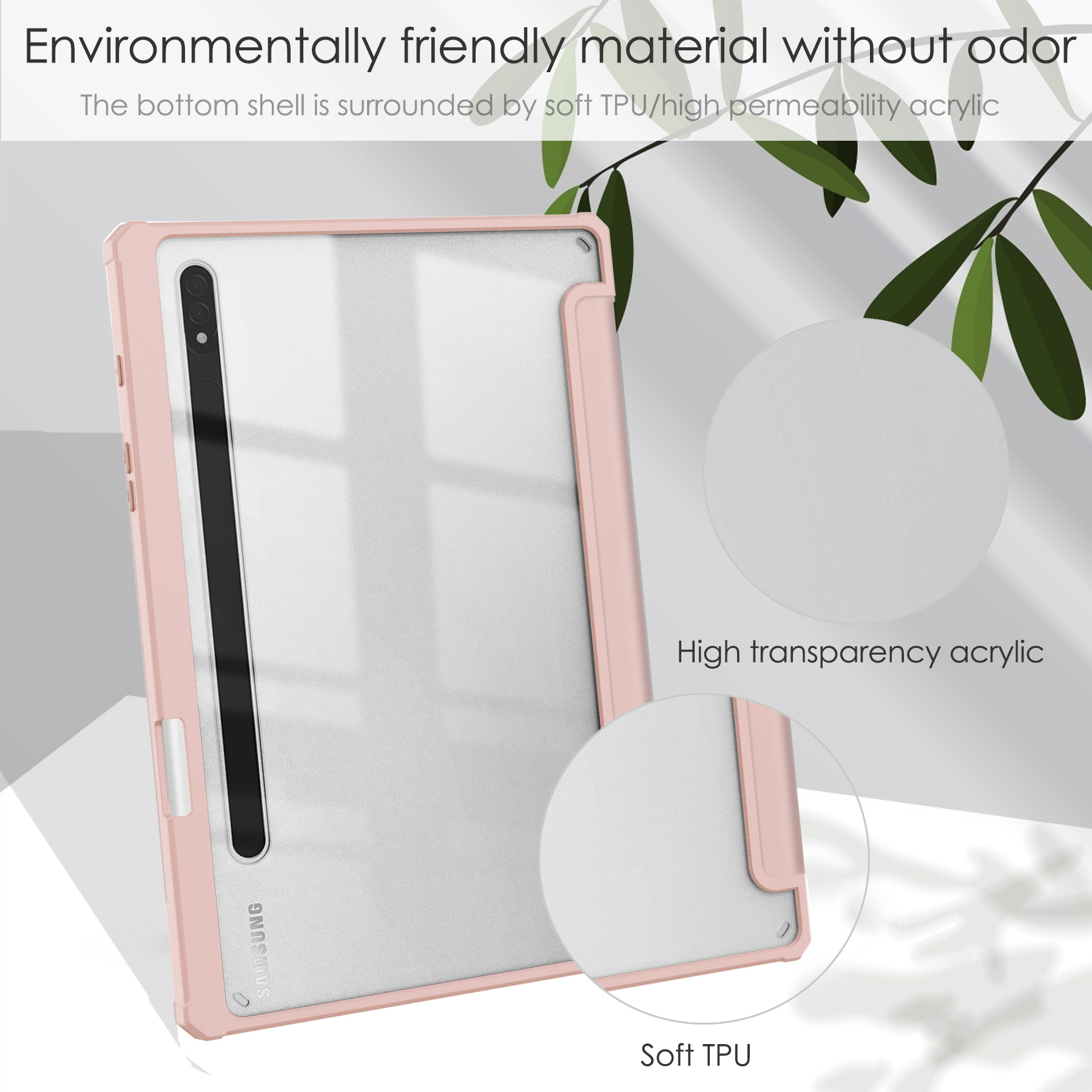 Tablet Case For Samsung Galaxy Tab S8 11'' SM-X700/SM-X706 with S Pen Holder, Shockproof Cover with Clear Back, Auto Wake/Sleep