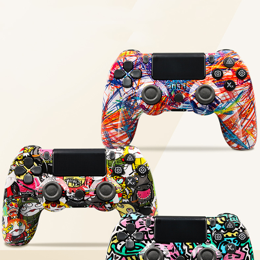 Wireless Controller Compatible with PS4/Slim/Pro with Dual Vibration/6-Axis Motion Sensor/Audio Function