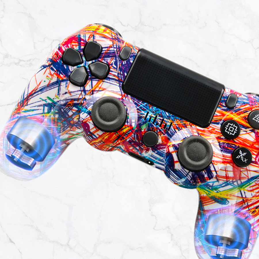 Wireless Controller Compatible with PS4/Slim/Pro with Dual Vibration/6-Axis Motion Sensor/Audio Function