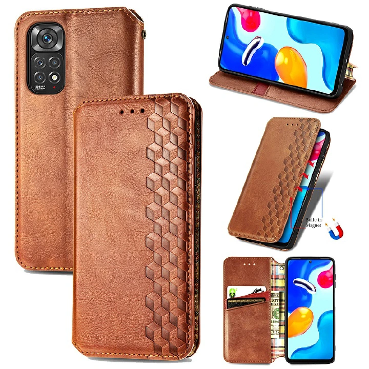 Leather Phone Case Flip Cover for Xiaomi Redmi 10C 10A 10 Note 12 Pro Plus 12 11 10 9 8 7 Pro 9A 9C Mi 12 Ultra 11T Pro 11 Lite Shockproof Protection Stand Holder Magnetic PU Leather Case