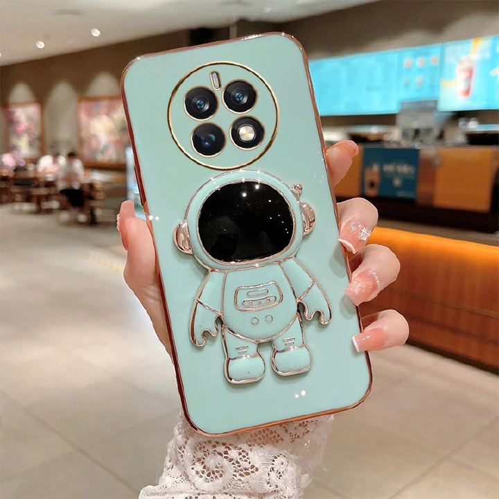 Luxury Astronaut Phone Case For Huawei Mate 50 40 30 20 Pro Nova Y90 Y70 10 9 8 7 SE Pro 6 5i P50 P40 P30 P20 Pro Lite Honor X40i X30i X30 X10 Max X20 X9 Shockproof Silicone Kickstand Cover