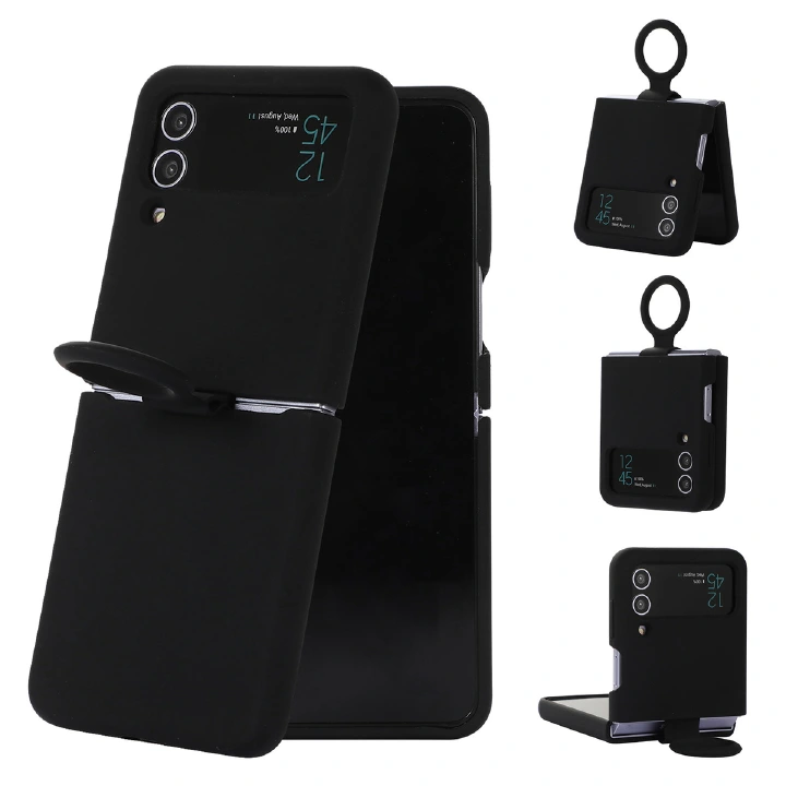 Phone Case for Samsung Galaxy Z Flip 4/3 (5G) Fashion Liquid State Silica Gel Anti-Fall Shock Proof Protective Case