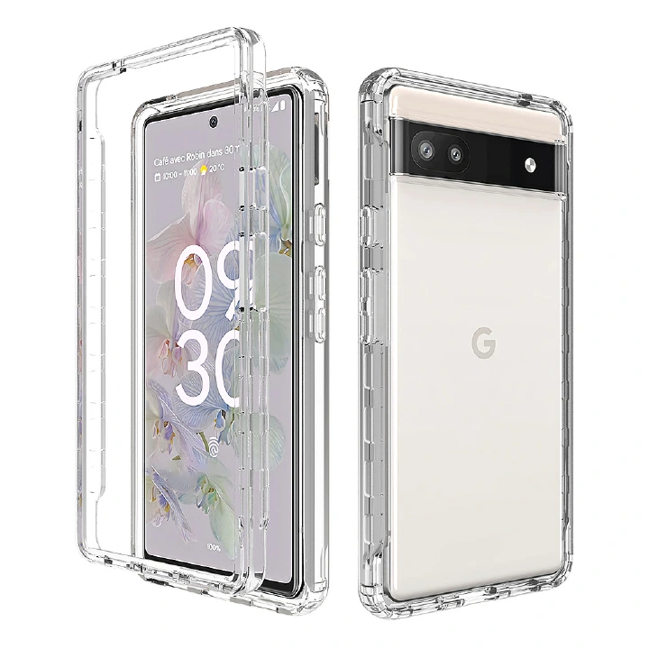 Phone Case for Google Pixel  9 Pro XL 9 8 Pro 8A 7A 7 6 Pro 5 4 6A 5A 4A 4XL Crystal Transparent TPU+PC Bumper Shockproof Protective Case Cover