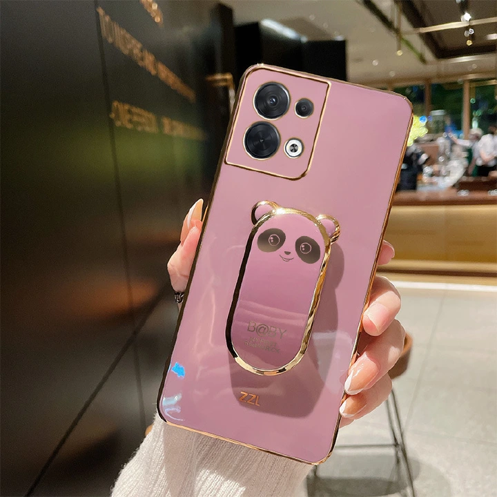 Phone Case for OPPO Reno 8 7 6 5 4 Pro A96 A57 A77 A57S A76 A74 A54 A55 A17 A17K A16 A16K A15 Realme 9i 9 Pro+Plus C33 C35 C31 C30S C30 C21Y C25Y Panda stents Silicone Fall protection Case