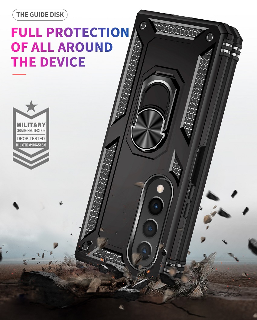 Phone Case for Samsung Galaxy Z Fold 4,Galaxy Z Fold 3 Cover 360° Rotating Stand Military Grade Drop Tested Cover with Magnetic Kickstand Car Mount Protective Case Z Fold4,Z Fold3