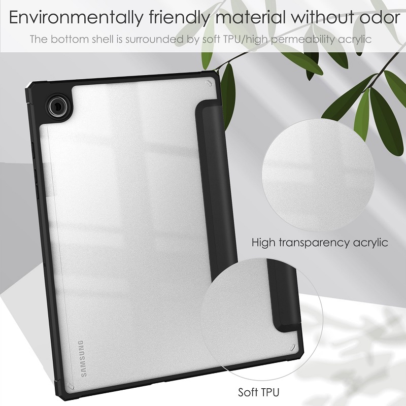 Tablet Case For Samsung Galaxy Tab A8 10.5 (2021) SM-X200 / SM-X205 Shockproof Cover with Clear Back, Auto Wake/Sleep