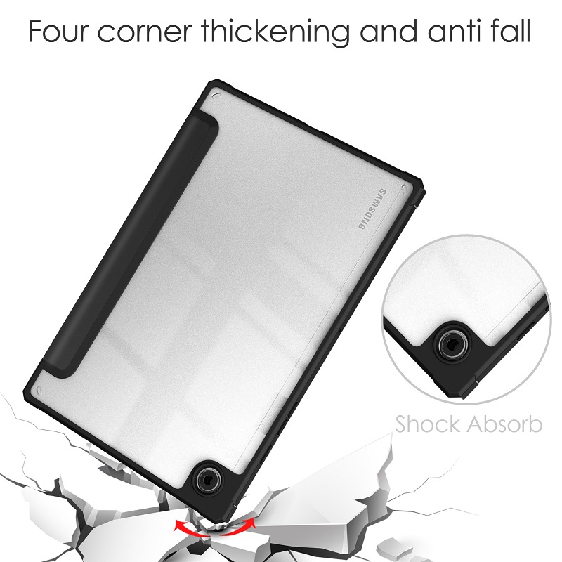 Tablet Case For Samsung Galaxy Tab A8 10.5 (2021) SM-X200 / SM-X205 Shockproof Cover with Clear Back, Auto Wake/Sleep