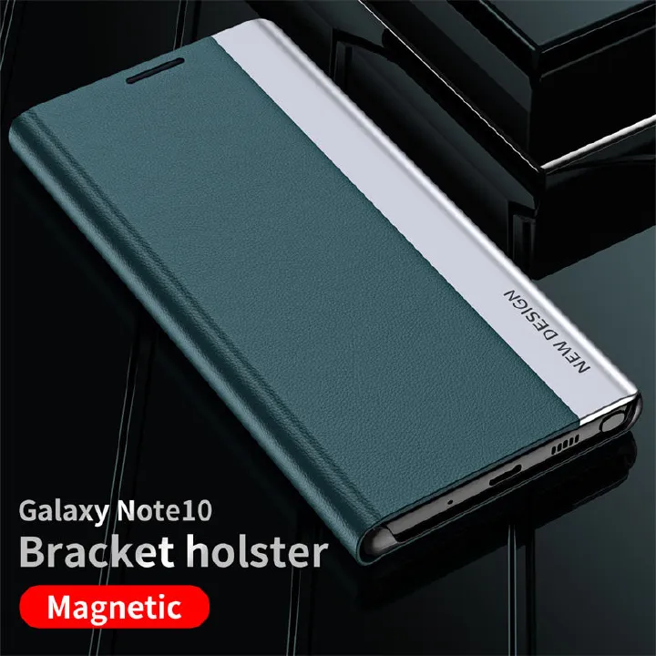 Smart Side Window Leather Flip Phone Case For Samsung Galaxy S23 S22 Ultra S21 + Plus S20 FE Note 20 Ultra 10 + Plus 9 8 S10 Lite S9 S8 Plus S7 Edge