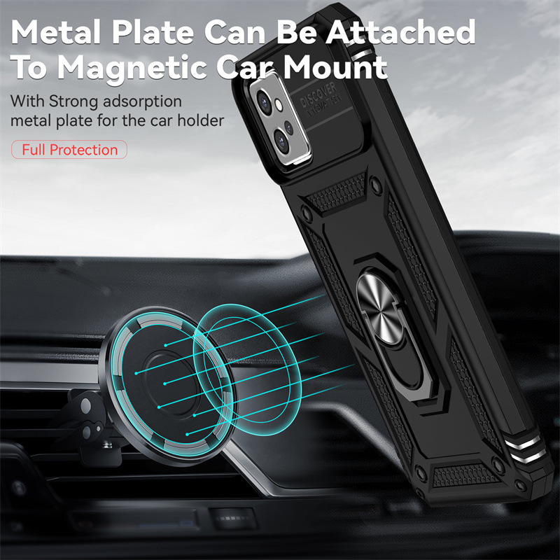 Luxury Slide Camera Lens Case For Motorola G Pure Play Stylus G31 G41 G50 G60S G22 G32 G52 G82 G62 Edge 2022 Shockproof Bumper Cover with Kickstand