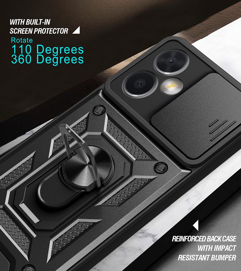 Sliding Window Case for Xiaomi Poco X5 F4 GT Poco F3 GT Poco M4 Pro 5G Poco X4 Pro 5G M4 M5 X3 GT X5 Pro Redmi Note 12 Pro K40 L50 Gaming Note 10 Pro 5G Cover with Slide Camera Protection